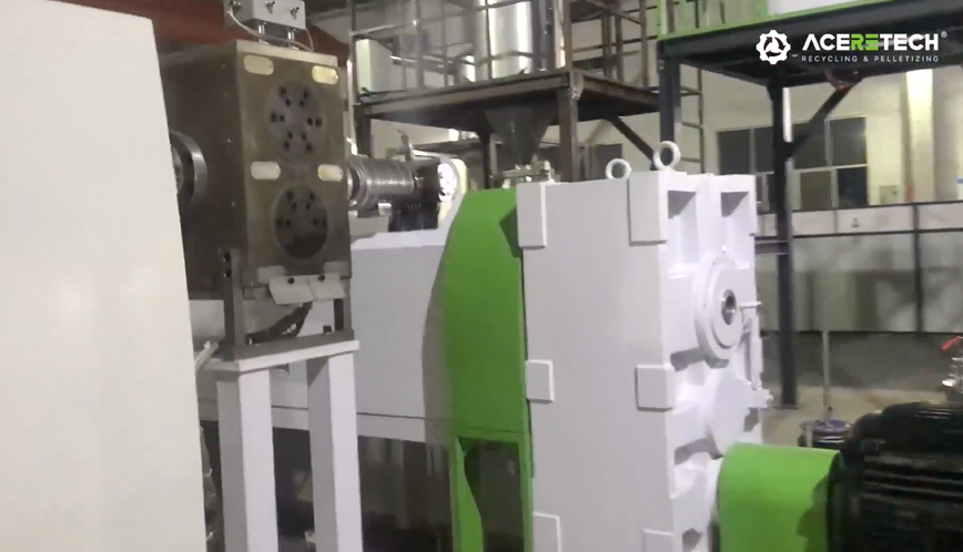 ADS zweistufige Pelletiermaschine für starre Kunststoffflocken